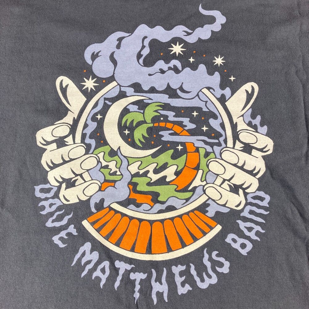 Dave Matthews Band Shirt Mens L Crystal Ball Graphic Comfort Wash Blue Tee
